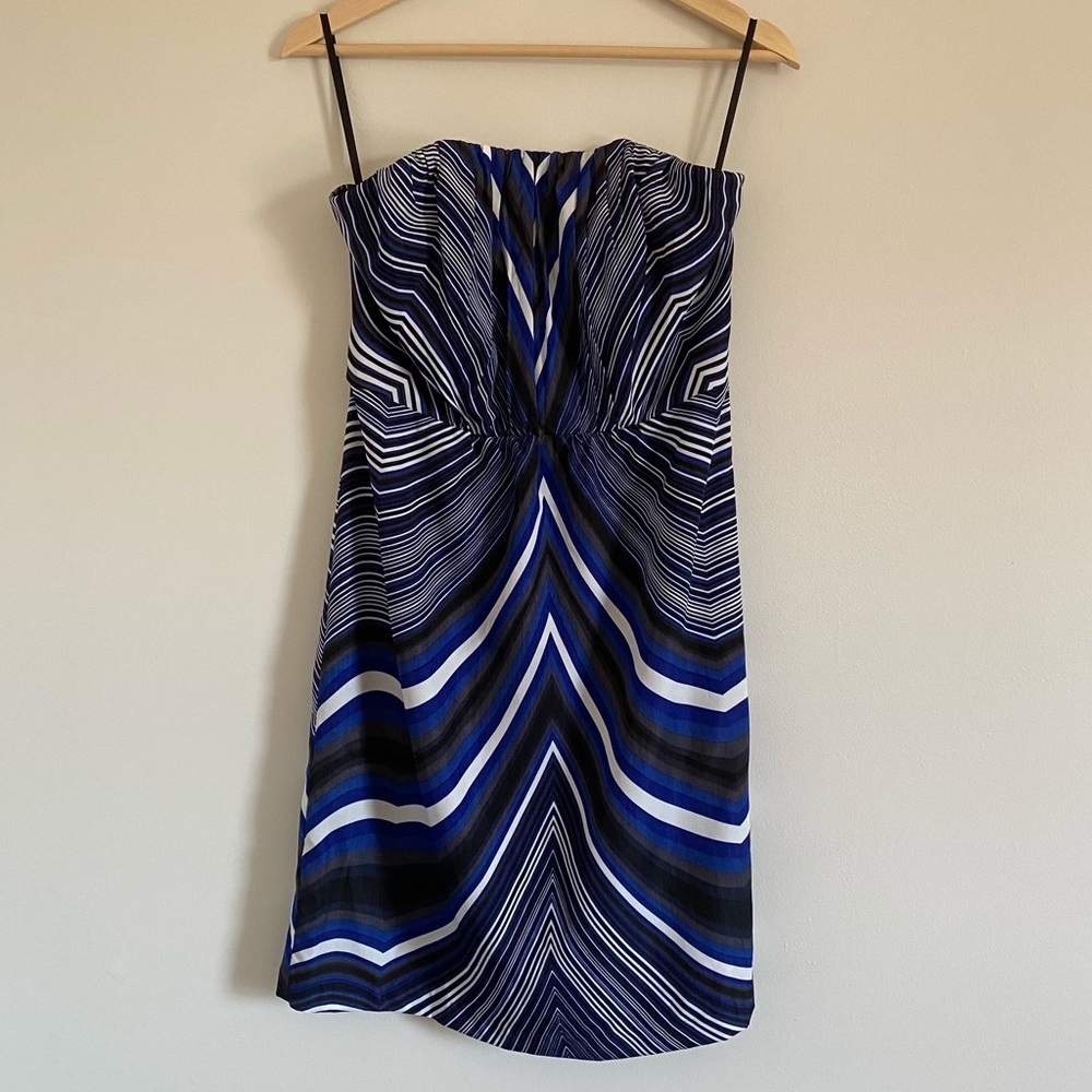 Limited Chevron Strapless Cocktail Dress